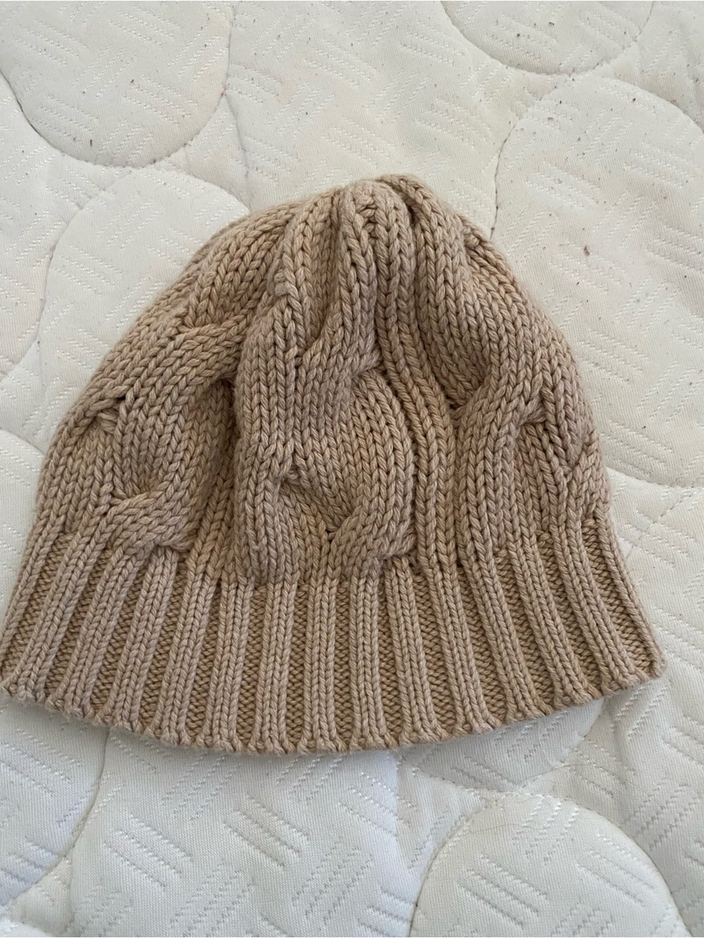 Eileen Fisher Kids Cable Knit Beanie - Tan